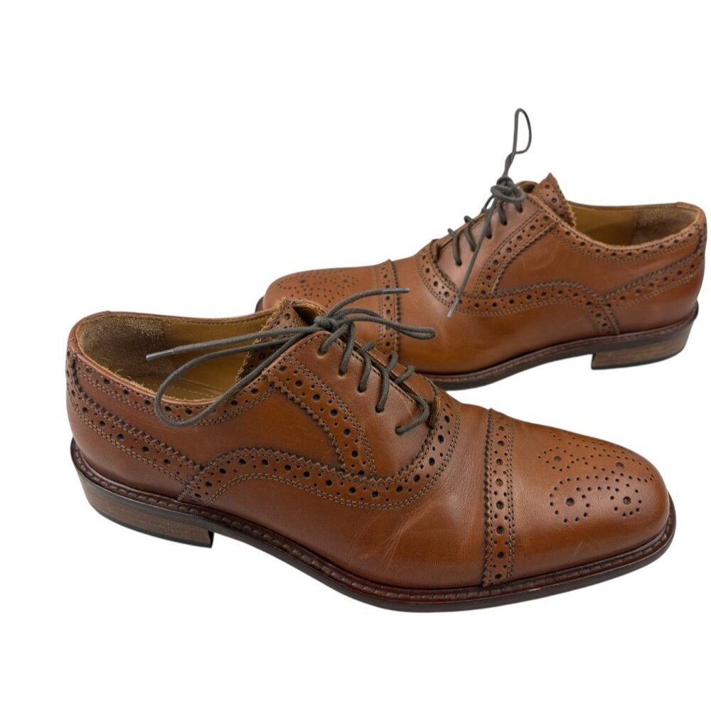 Broletto Baroque Mens Shoes 7.5 Brown Italian Leather Oxford Dress Quiet Luxury - Picture 2 of 12
